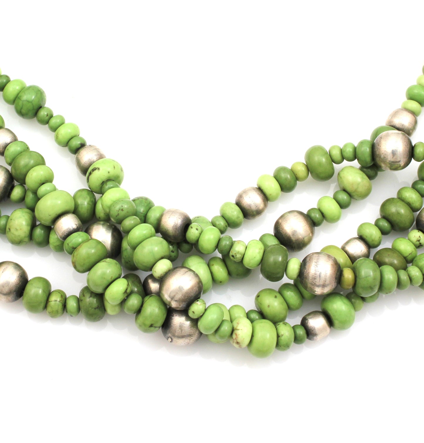 5 Strand Magnesite Necklace-Jewelry-Don Lucas-Sorrel Sky Gallery