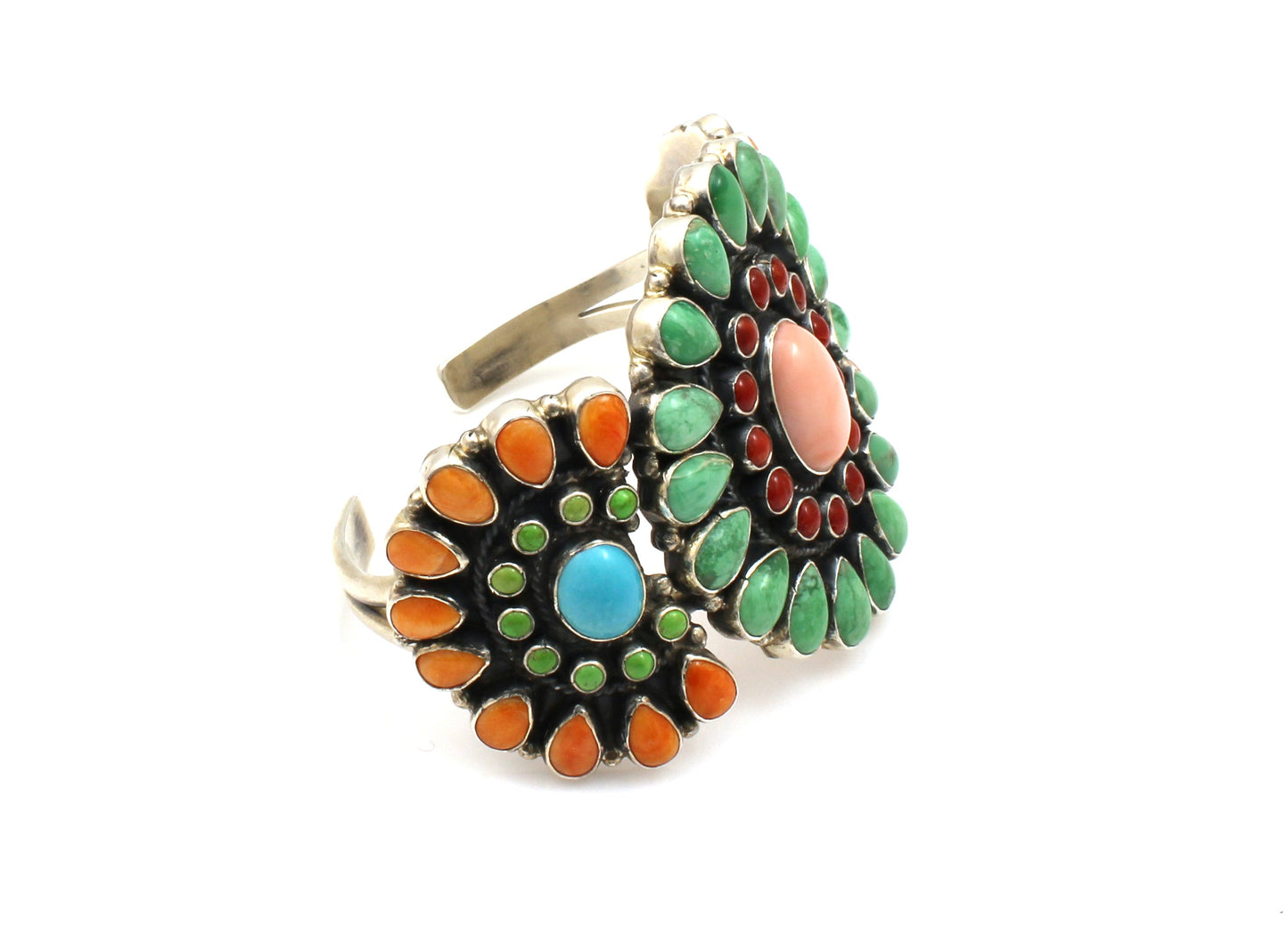 Cluster Multistone Cuff Bracelet-Jewelry-Don Lucas-Sorrel Sky Gallery