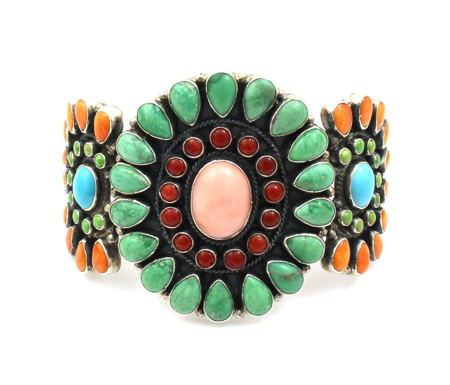 Cluster Multistone Cuff Bracelet-Jewelry-Don Lucas-Sorrel Sky Gallery