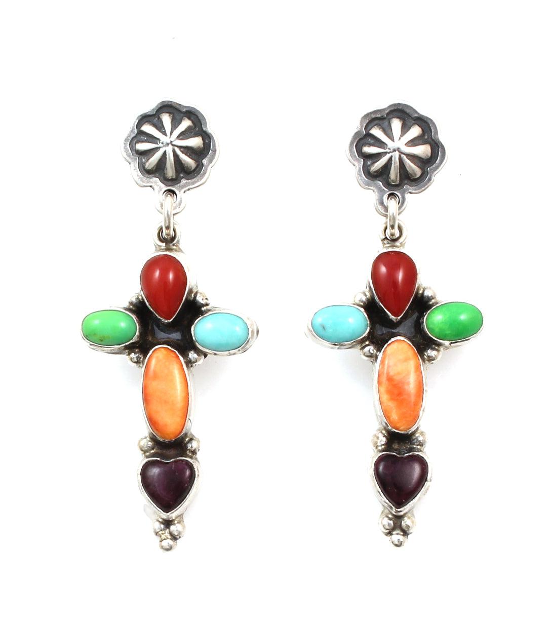 Cross Drop Earrings-Jewelry-Don Lucas-Sorrel Sky Gallery