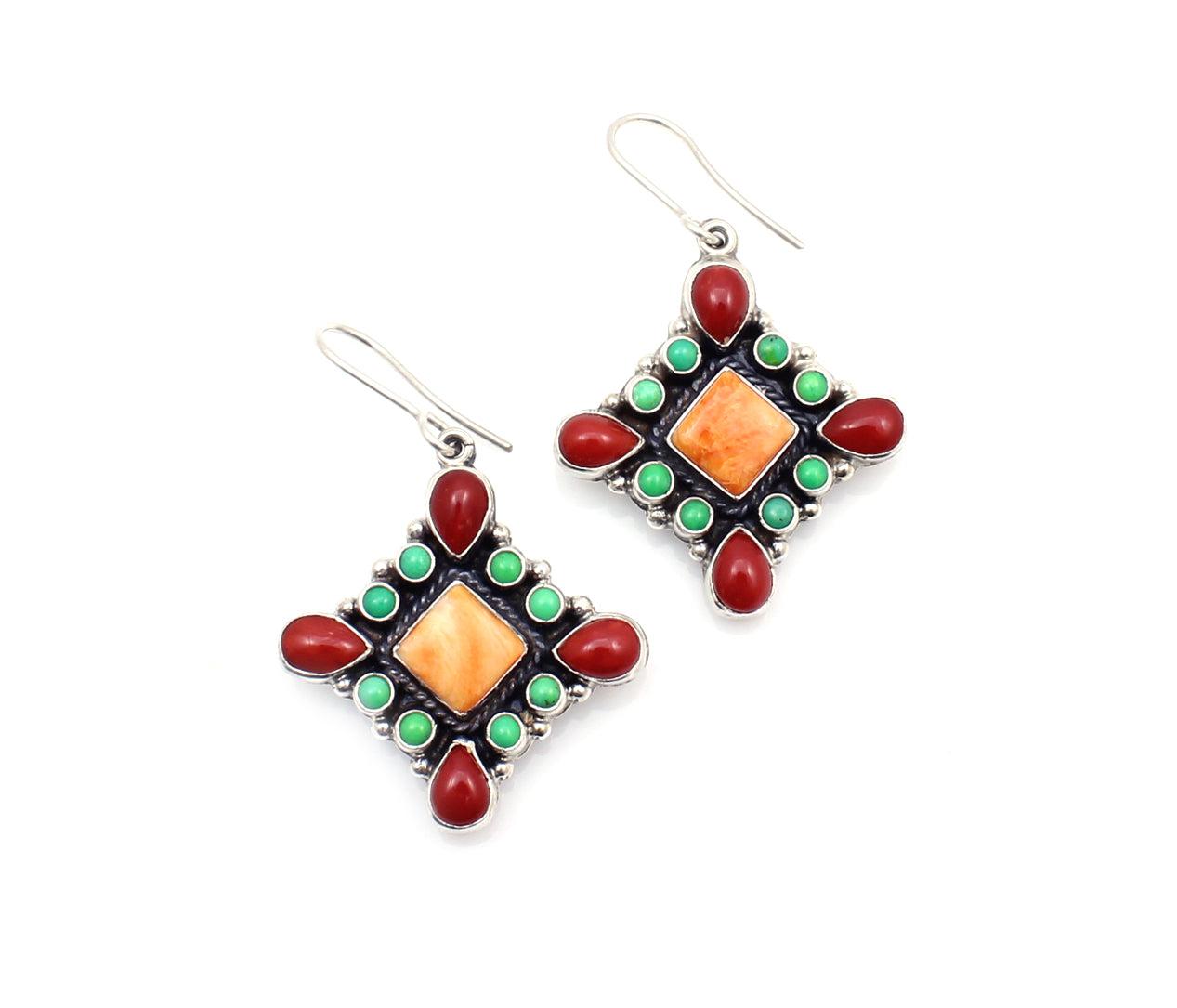 Multi Color Drop Earrings-Jewelry-Don Lucas-Sorrel Sky Gallery