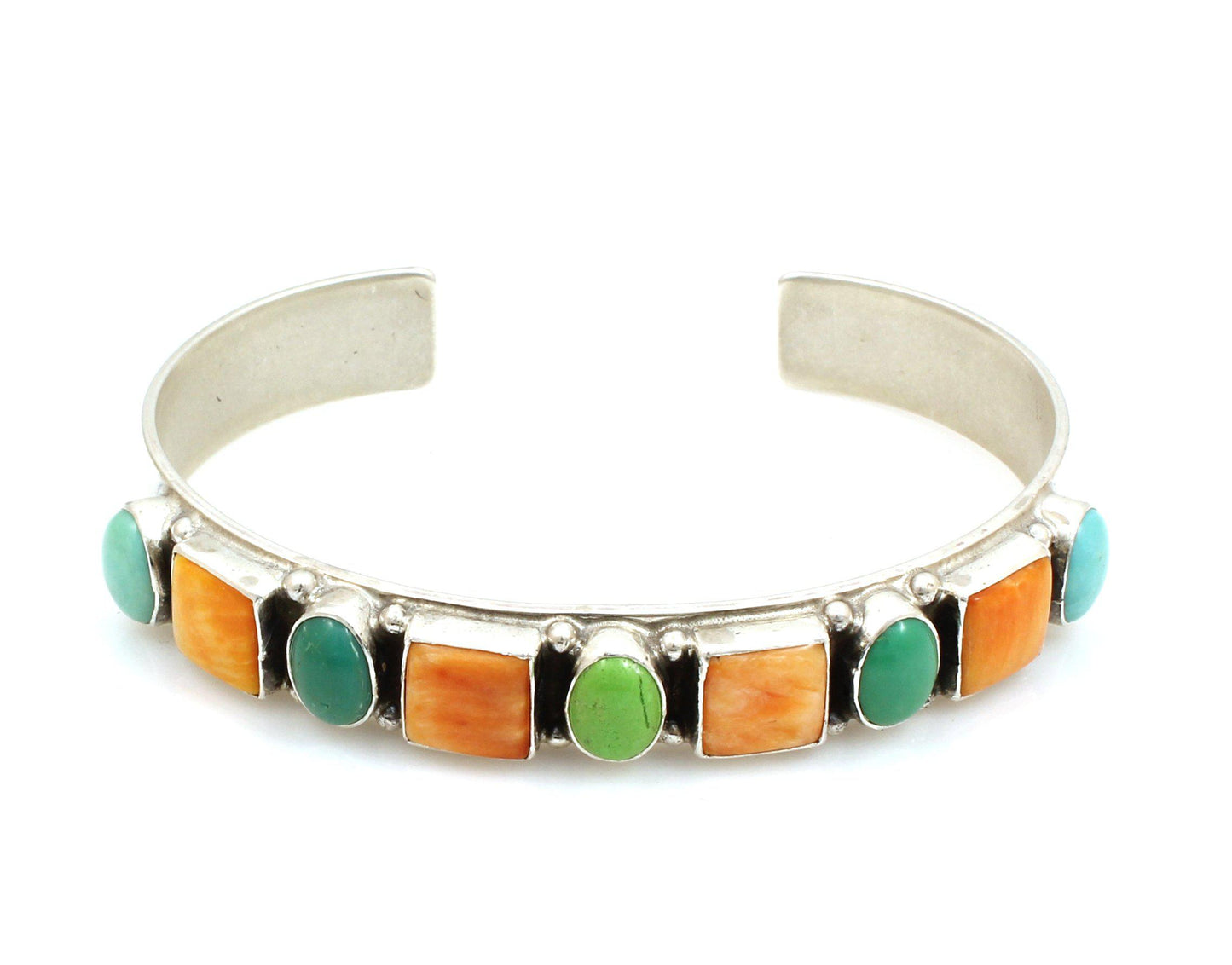 Multistone Row Cuff Bracelet-Jewelry-Don Lucas-Sorrel Sky Gallery