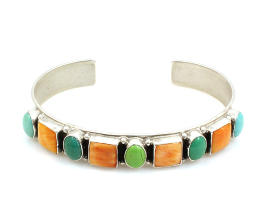 Multistone Row Cuff Bracelet-Jewelry-Don Lucas-Sorrel Sky Gallery