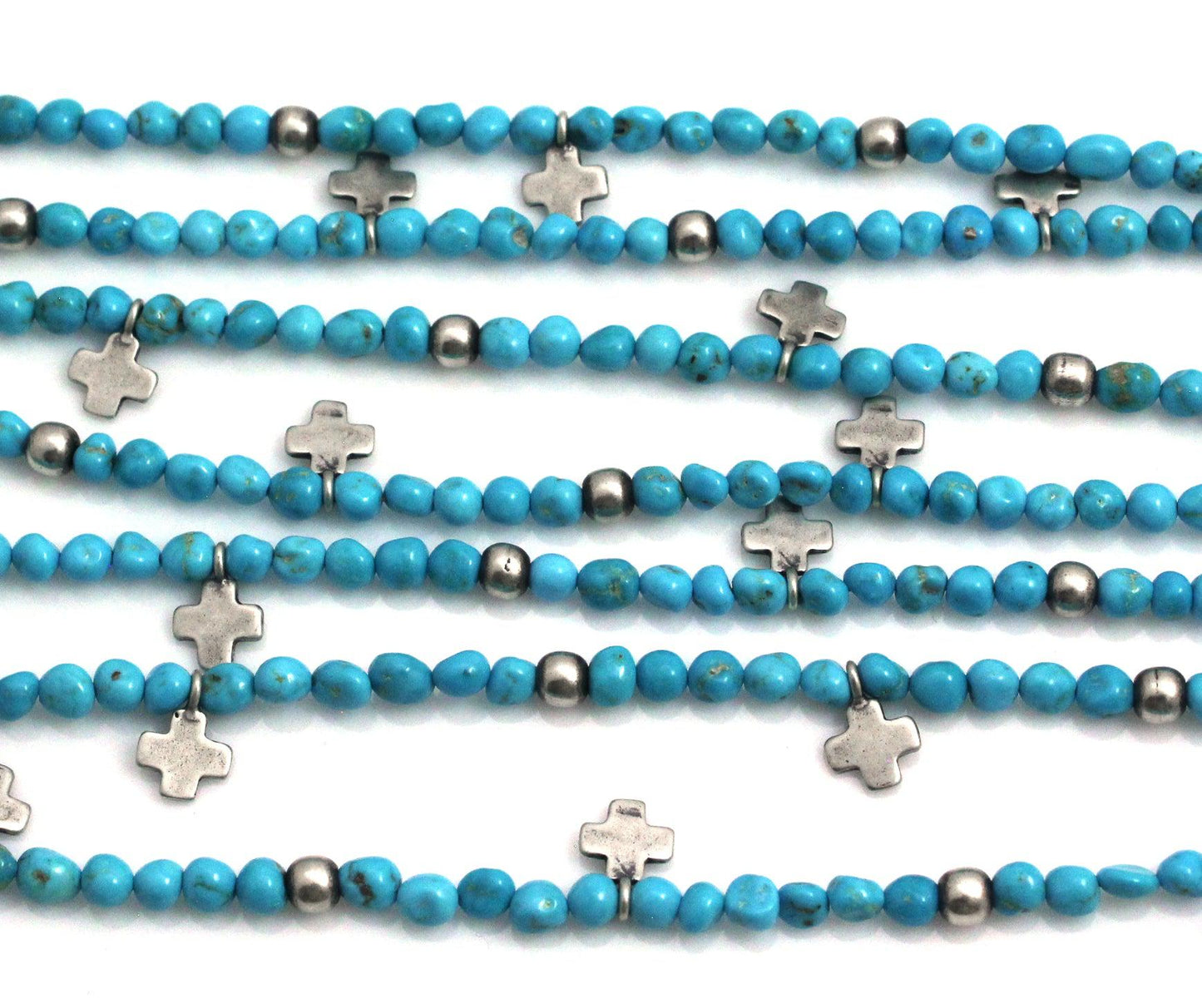 Turquoise 7 Strand Necklace-Jewelry-Don Lucas-Sorrel Sky Gallery