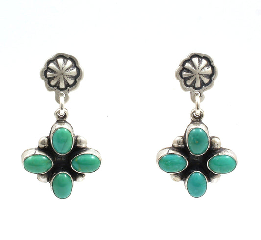 Turquoise Dangle Earrings-Jewelry-Don Lucas-Sorrel Sky Gallery