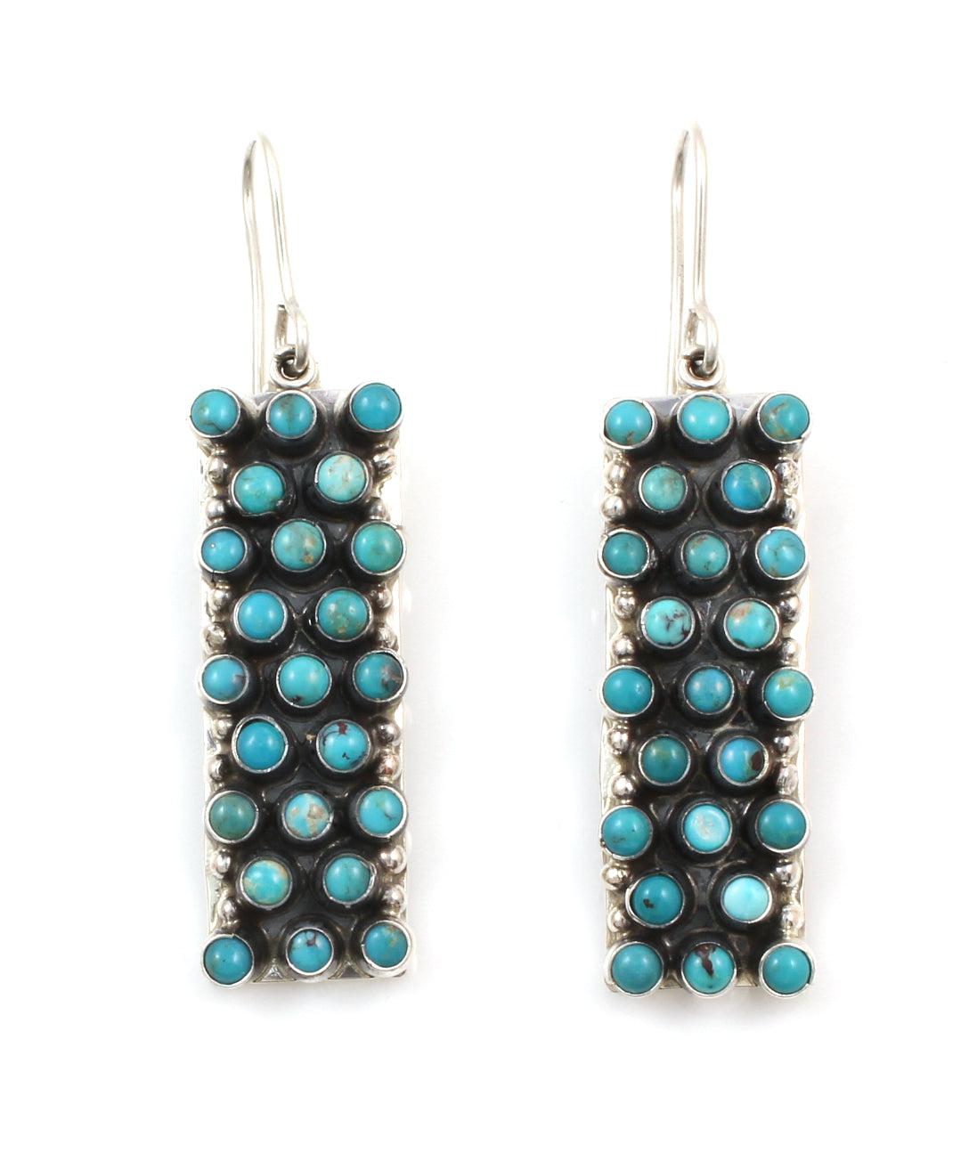 Turquoise Drop Earrings-Jewelry-Don Lucas-Sorrel Sky Gallery