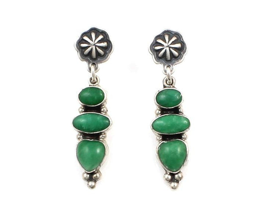 Variscite Drop Earrings-Jewelry-Don Lucas-Sorrel Sky Gallery