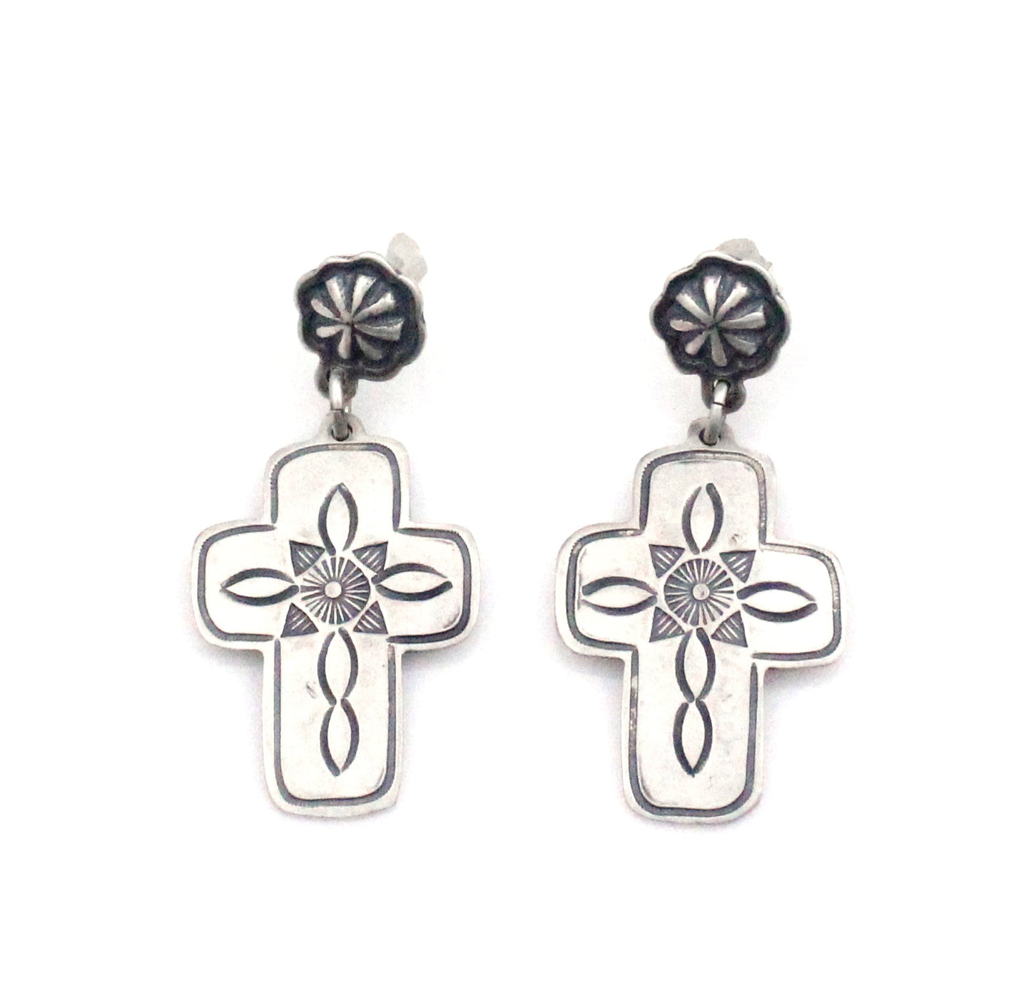 Cross Earrings-jewelry-Don Lucas-Sorrel Sky Gallery