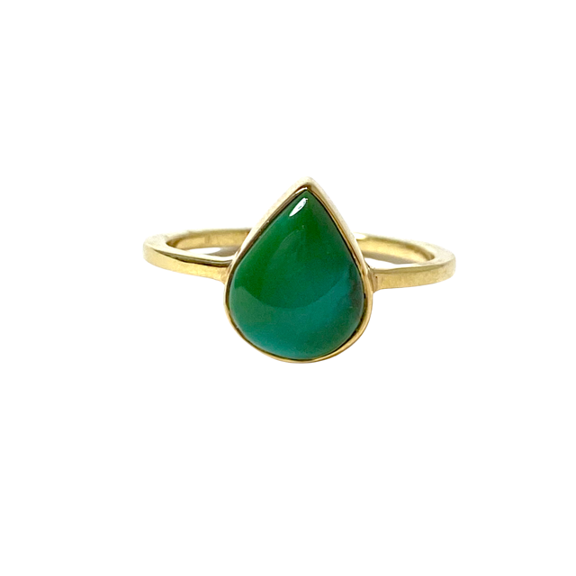 Cerrillos Turquoise & 18K Gold Stackable Ring-Jewelry-Doug Magnus-Sorrel Sky Gallery