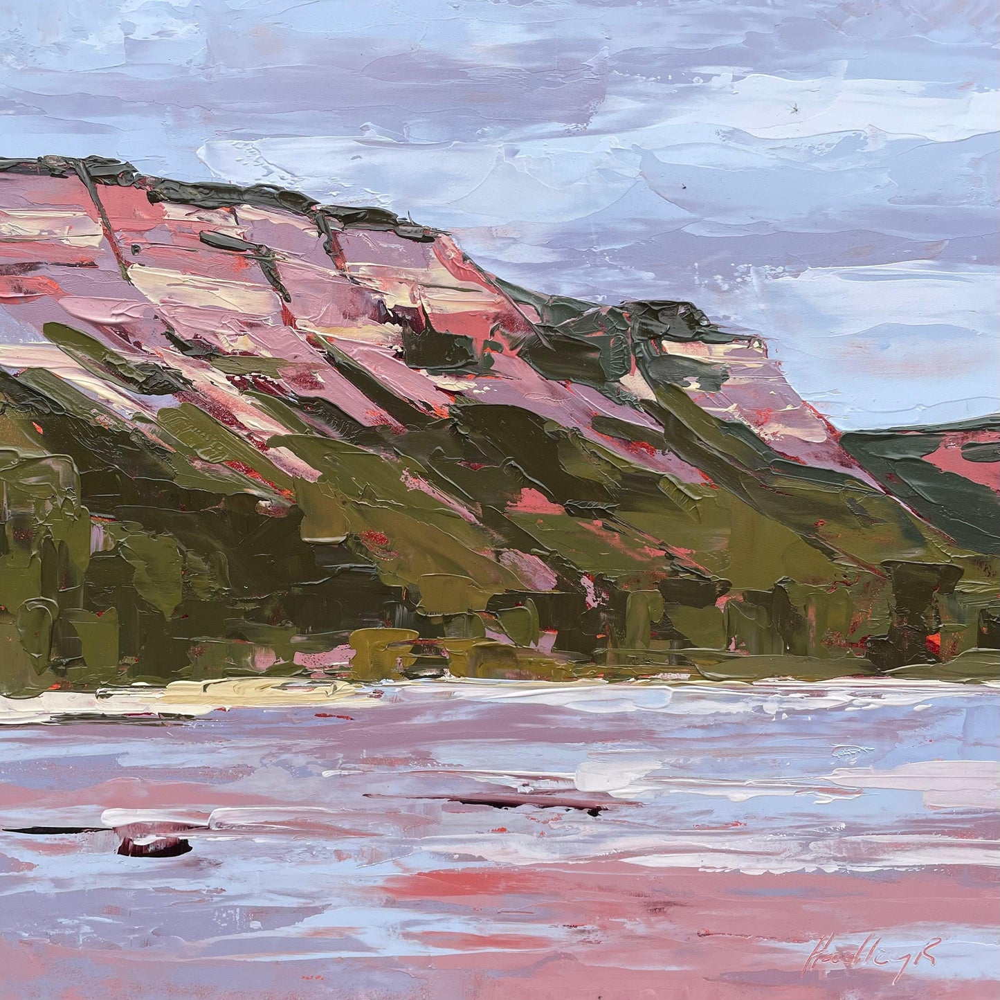 Cloudy Day (Haviland Lake)-Painting-Hadley Rampton-Sorrel Sky Gallery