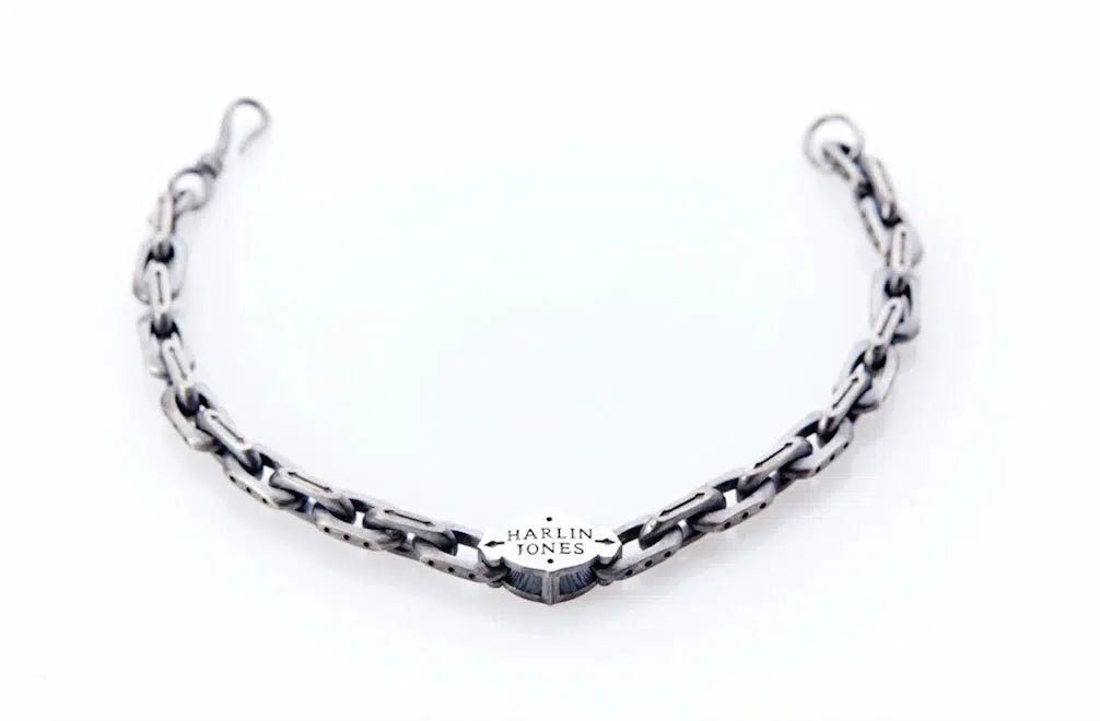 Arabesque Pattern Bracelet - Oxidised Sterling Silver