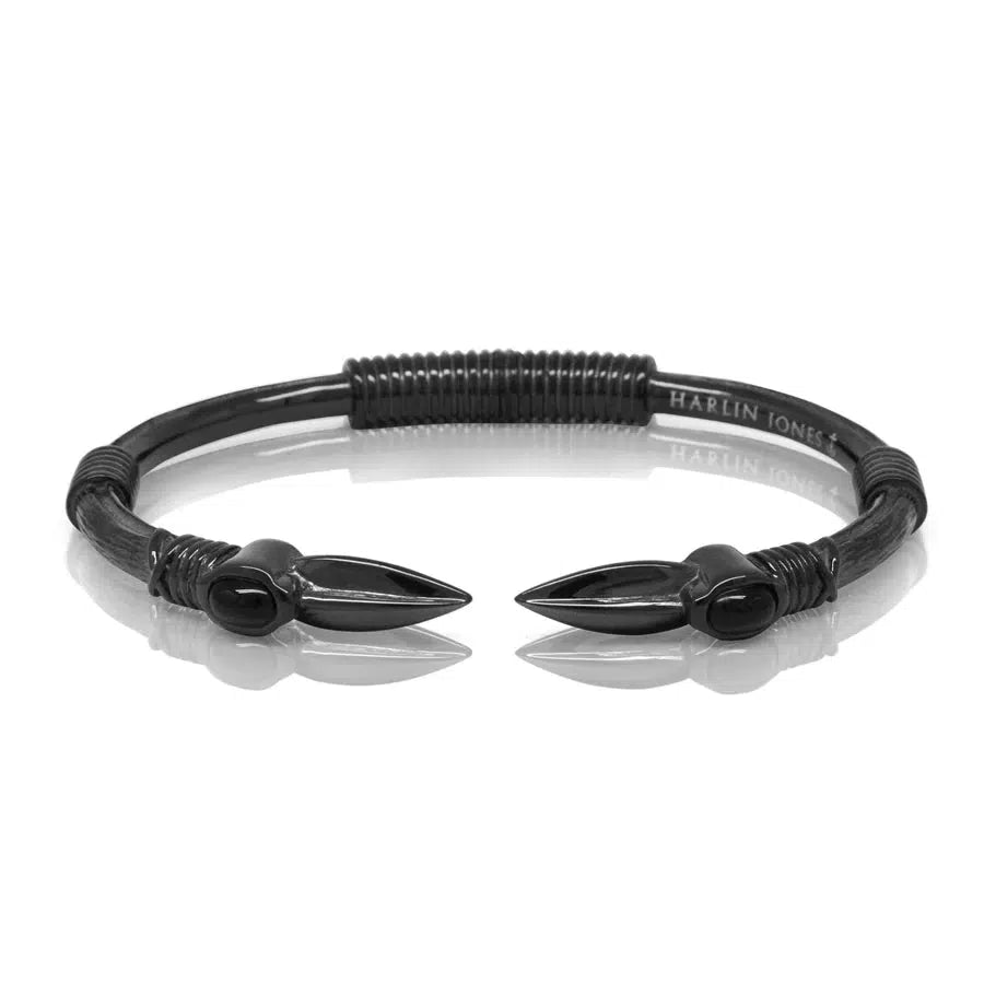 Arrow Cuff - Hinged / Black or Silver