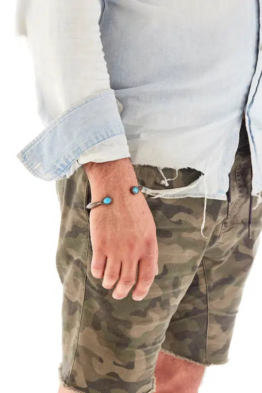 Cuff with Kingman Turquoise Stones