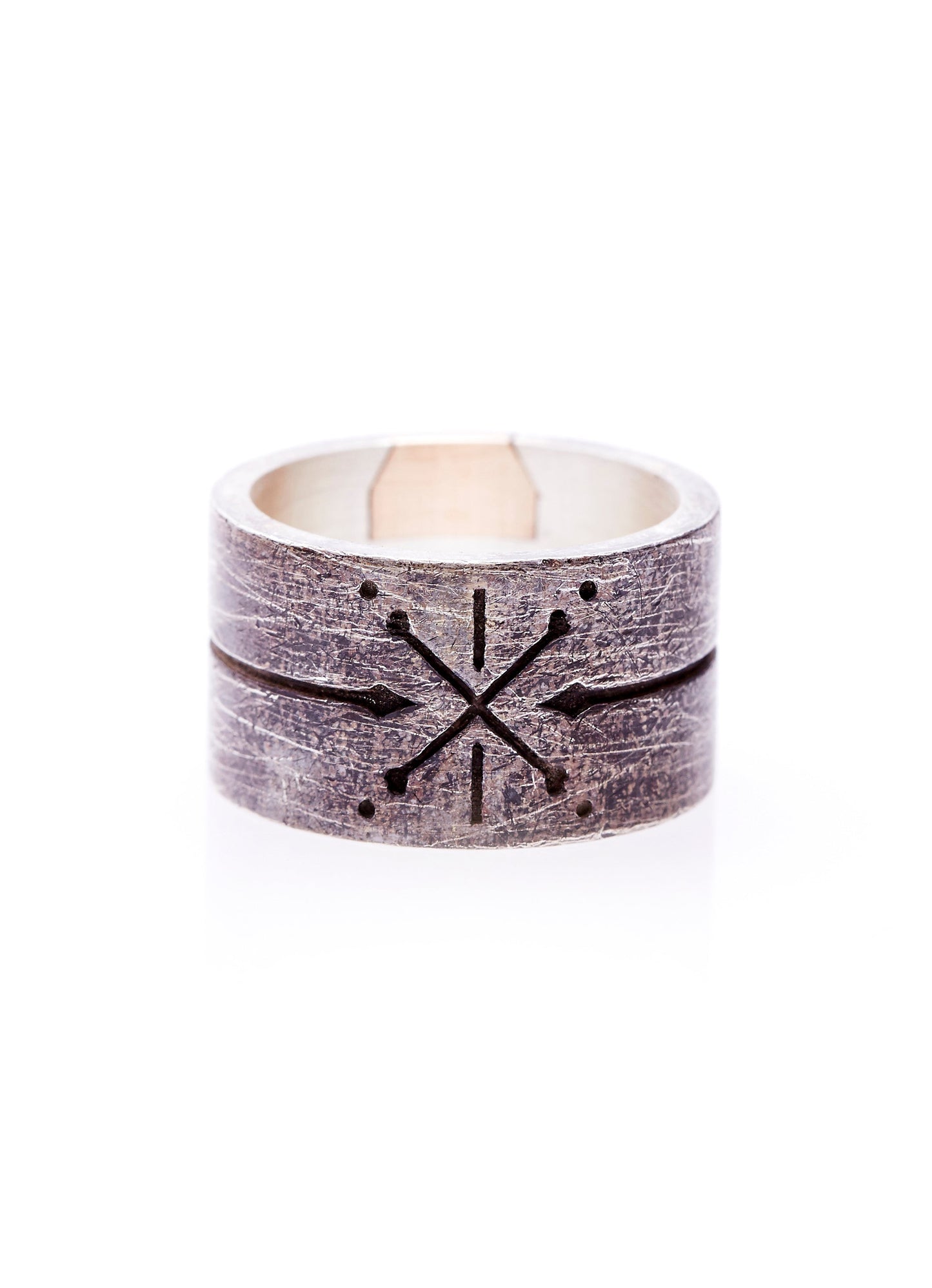 Oxidized Silver Arabesque Pattern Ring-jewelry-Harlin Jones-Sorrel Sky Gallery