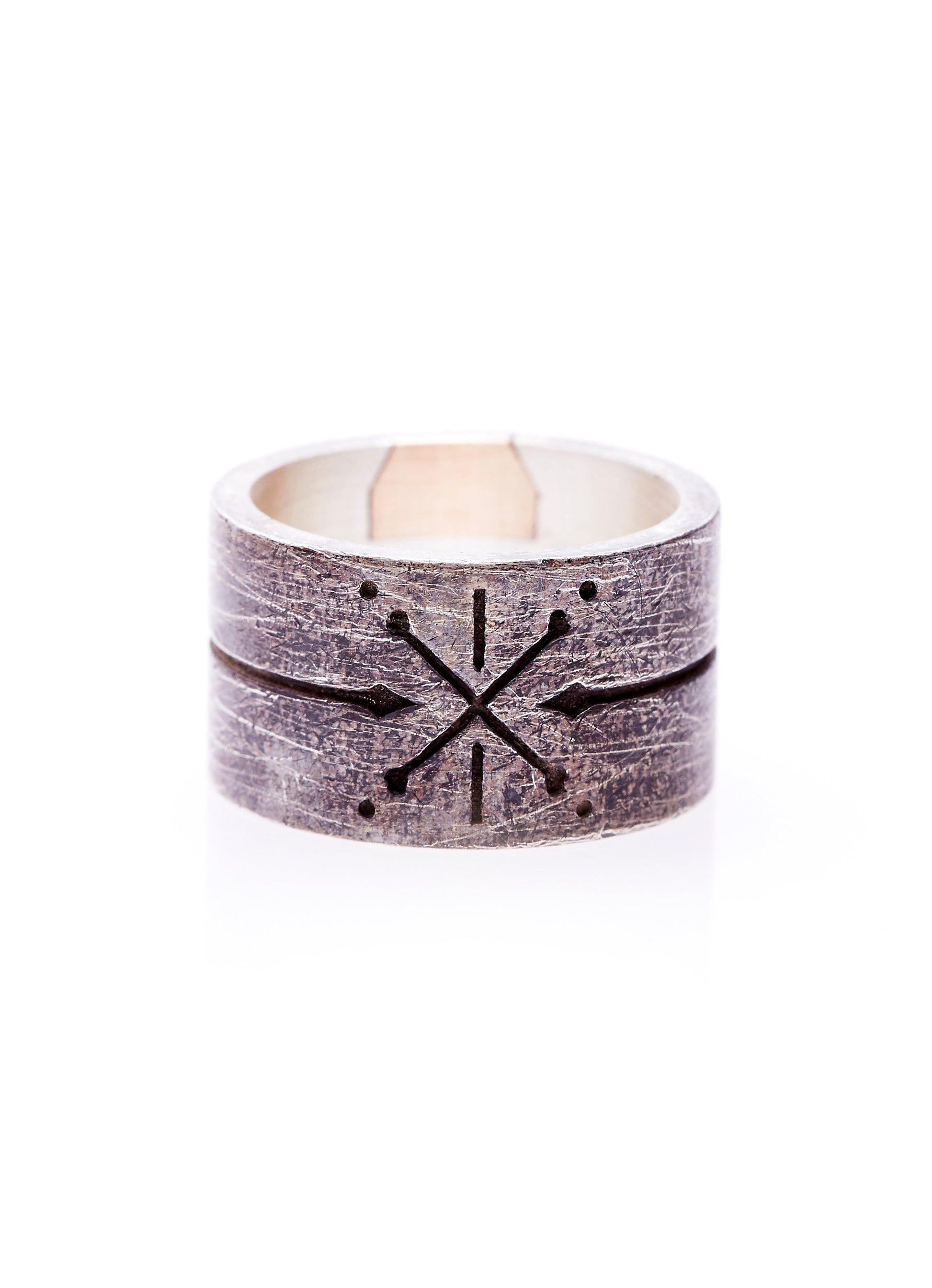 Oxidized Silver Arabesque Pattern Ring-jewelry-Harlin Jones-Sorrel Sky Gallery