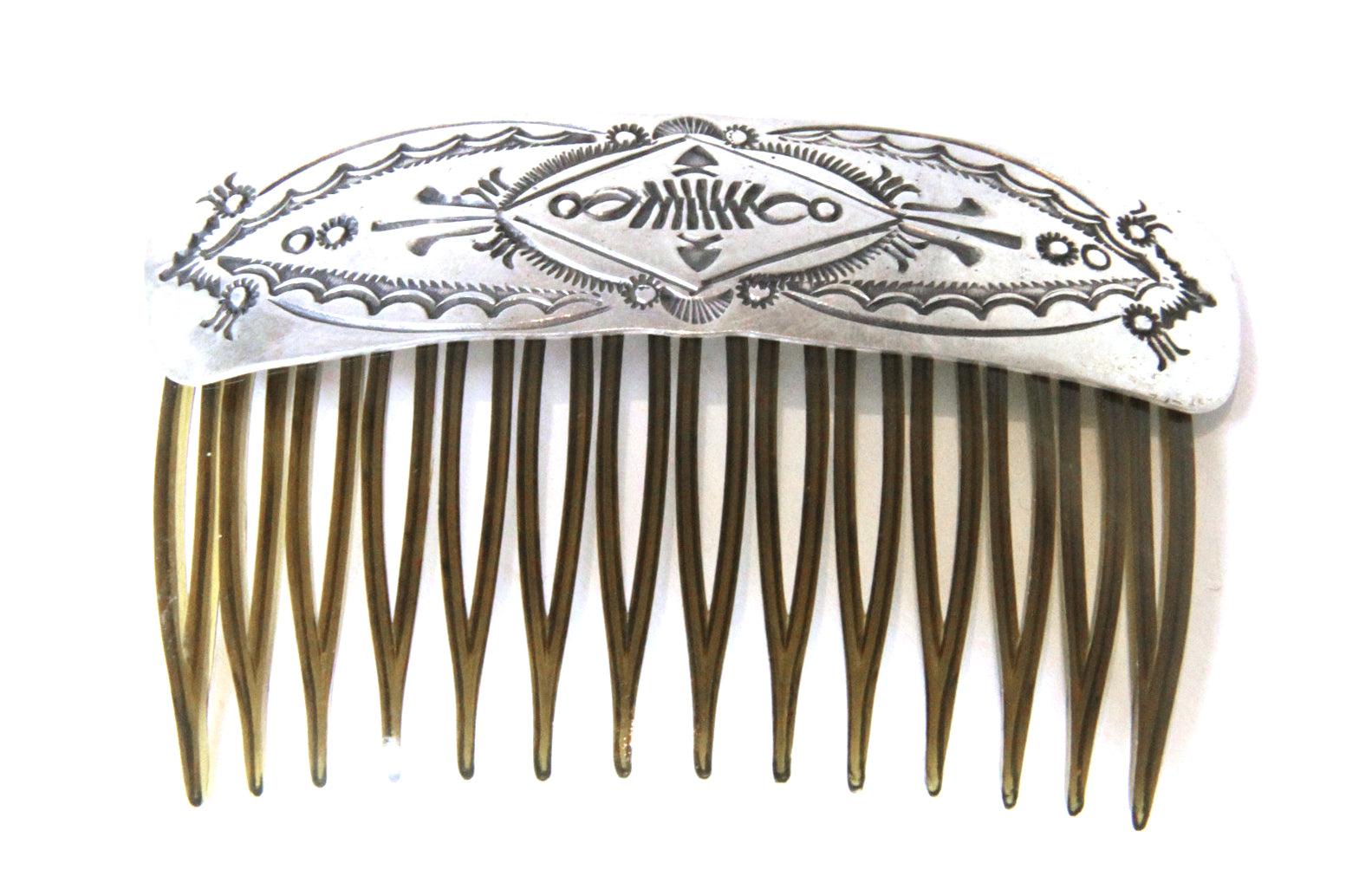 Sterling Silver Stamped Hair Comb-Jewelry-Jeanette Dale-Sorrel Sky Gallery