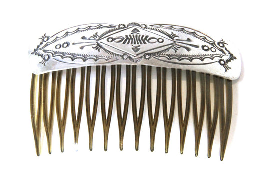 Sterling Silver Stamped Hair Comb-Jewelry-Jeanette Dale-Sorrel Sky Gallery