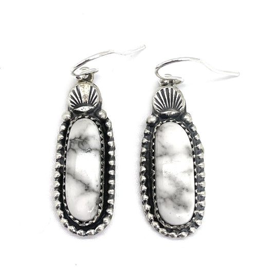 White Buffalo Earrings-Jewelry-Jeanette Dale-Sorrel Sky Gallery
