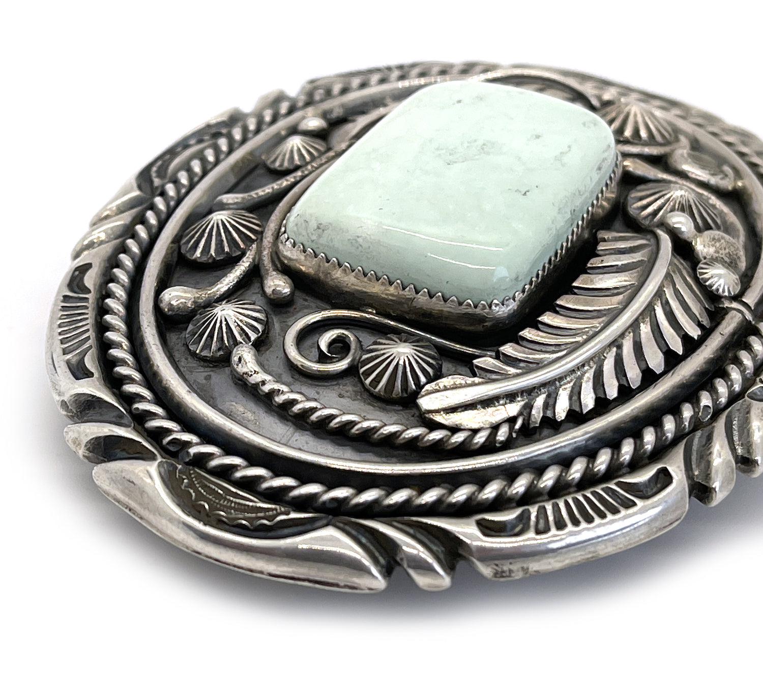 Turquoise Stone Buckle-jewelry-Jeanette Dale-Sorrel Sky Gallery