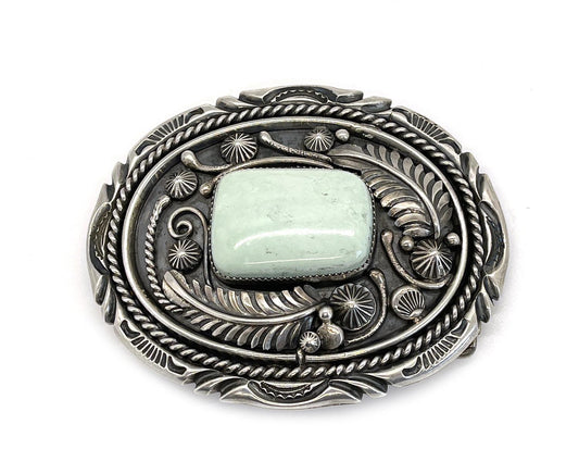 Turquoise Stone Buckle-jewelry-Jeanette Dale-Sorrel Sky Gallery