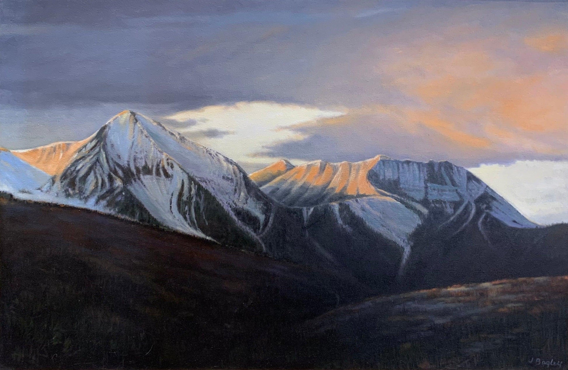 Evening Glow in the La Platas-painting-Jim Bagley-Sorrel Sky Gallery