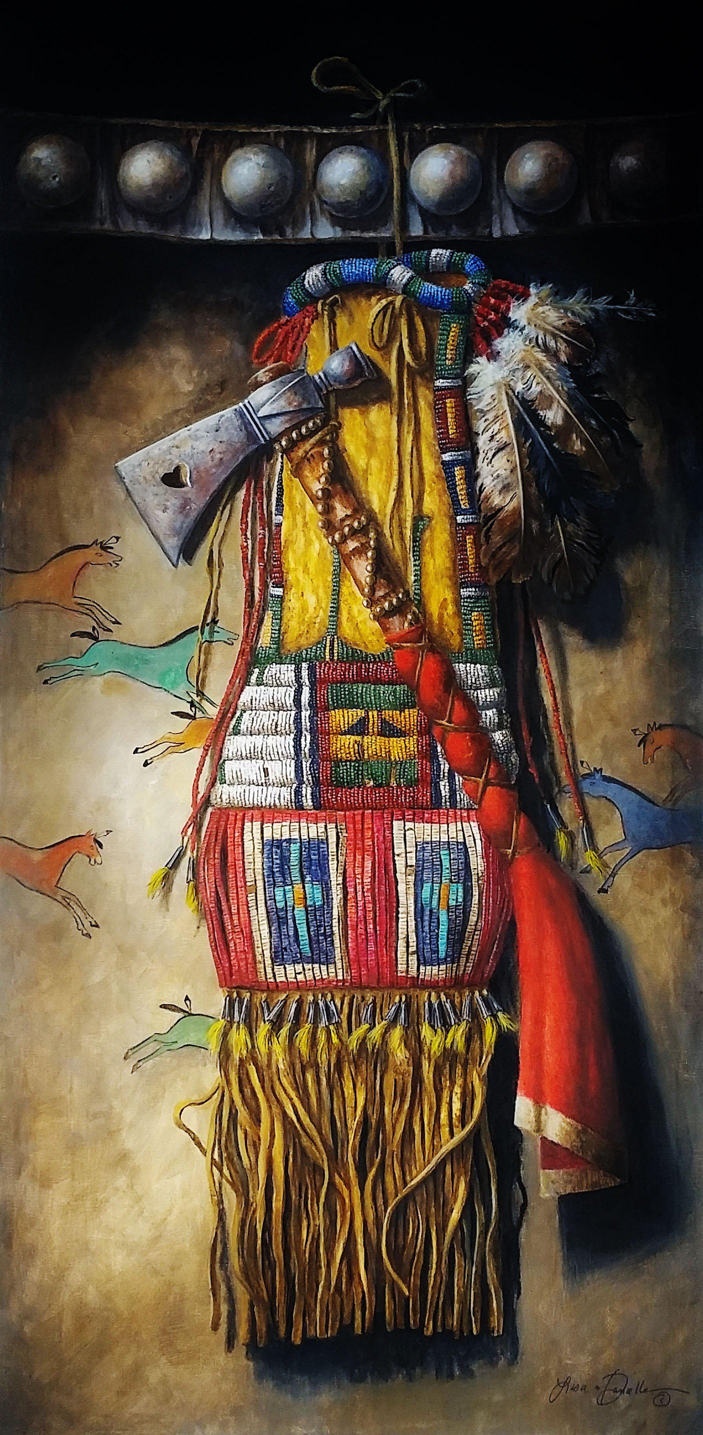 A Warrior's Silver and Steel-Painting-Lisa Danielle-Sorrel Sky Gallery