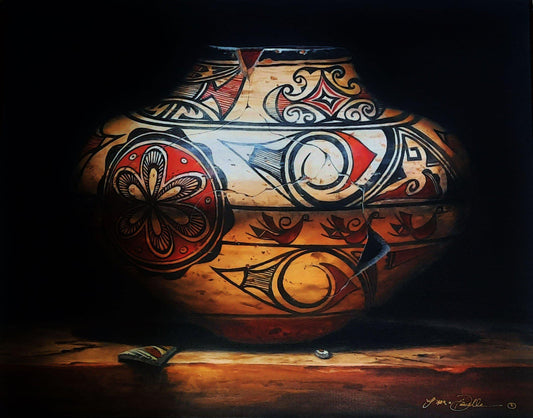 Beautiful Imperfection - Zuni Rosettes & Birds-Painting-Lisa Danielle-Sorrel Sky Gallery
