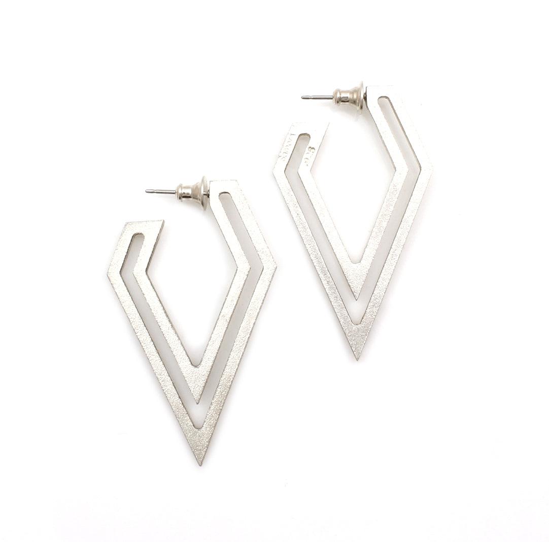 Small Strata Diamond Point Earrings