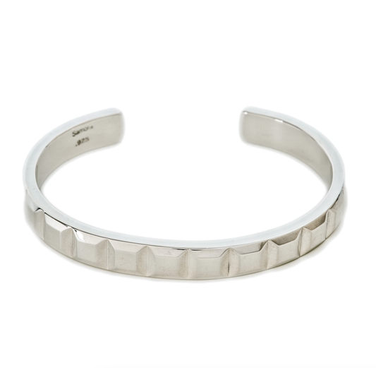 Thin Truncated Cuff Bracelet-Jewelry-Maria Samora-Sorrel Sky Gallery