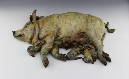 And These Little Piggies Had Plenty-Sculpture-Mark Dziewior-Sorrel Sky Gallery