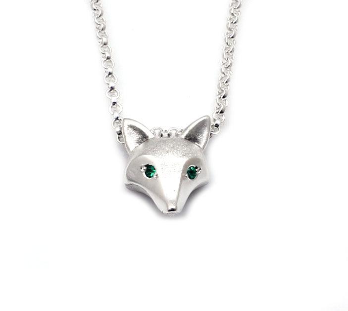Silver Fox Pendant with Chain-Jewelry-Michael Tatom-Sorrel Sky Gallery