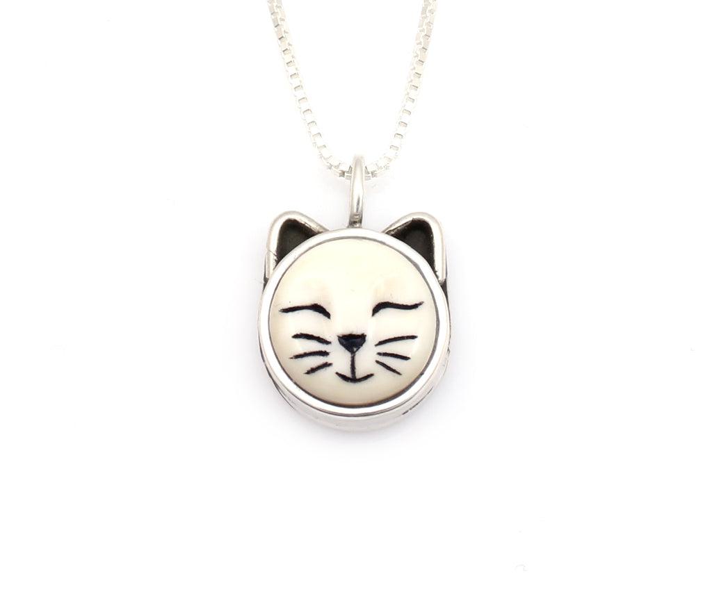 Sleeping Cat Pendant-Jewelry-Michelle Tapia-Sorrel Sky Gallery