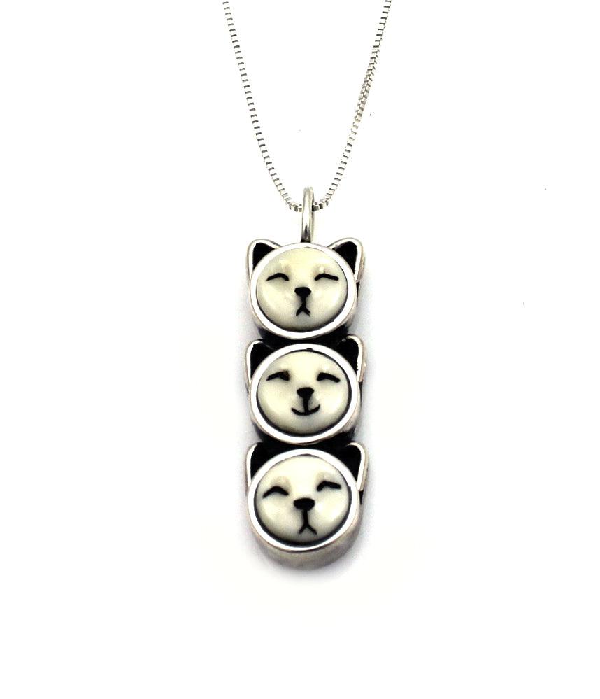 Triple Kitten Pendant-Jewelry-Michelle Tapia-Sorrel Sky Gallery