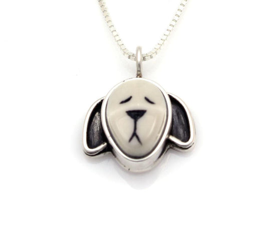 Sleeping Floppy Dog Pendant-jewelry-Michelle Tapia-Sorrel Sky Gallery