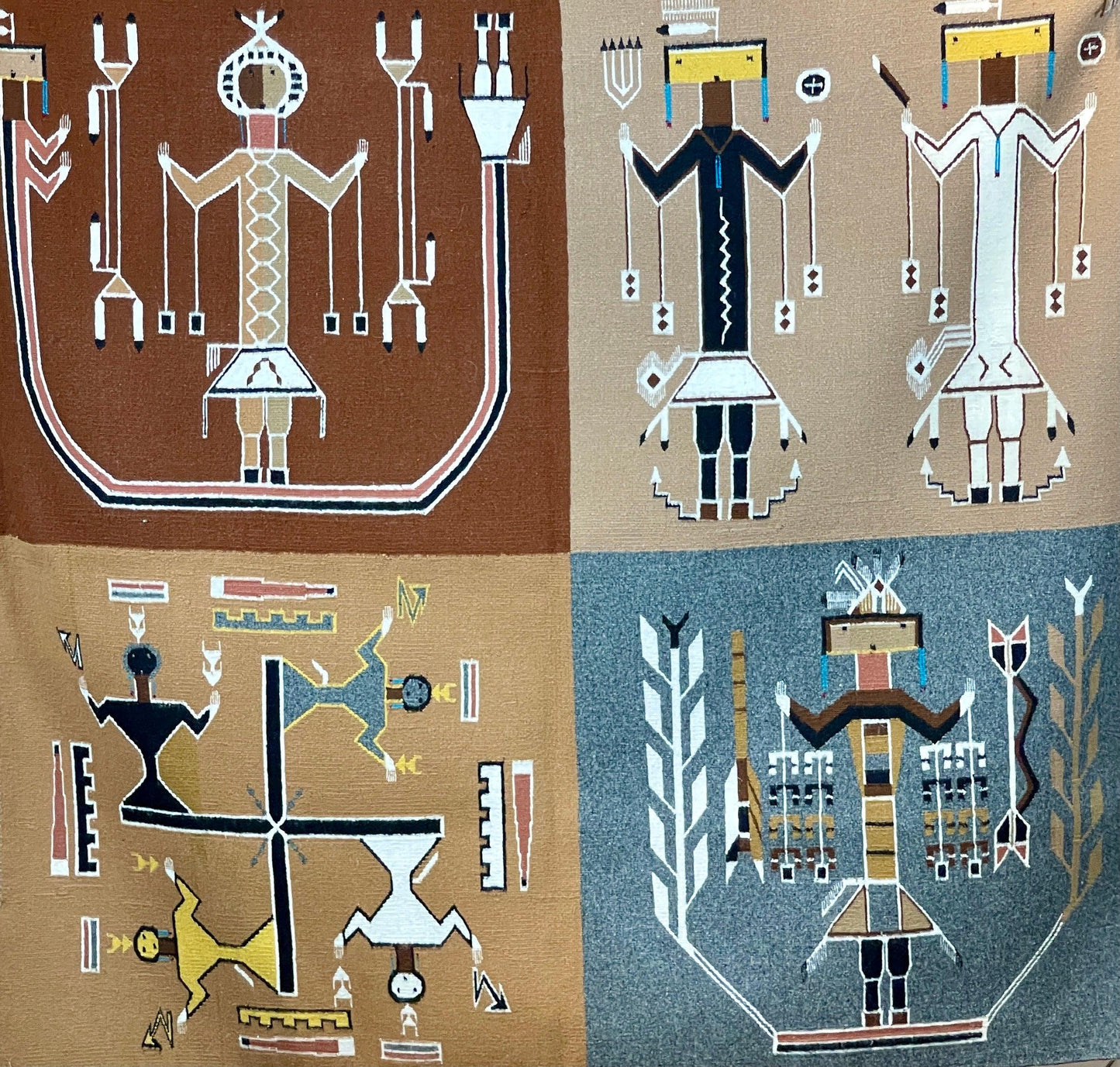 4 in 1 Pictorial Weaving by Mary Long-Weaving-Navajo Weaving-Sorrel Sky Gallery