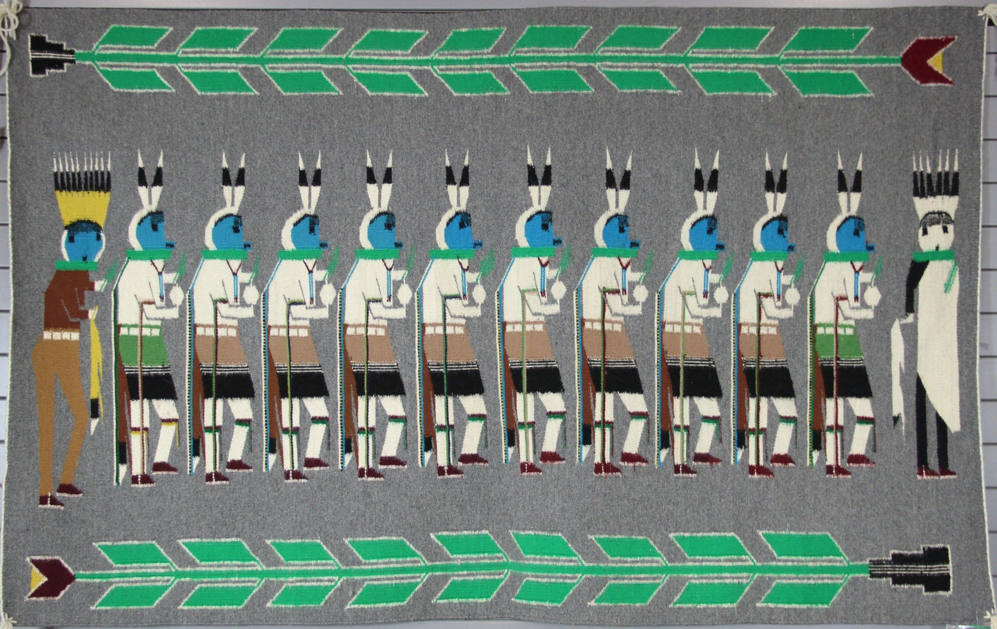 56" x 60" Ye Be Chee-Weaving-Navajo Weaving-Sorrel Sky Gallery