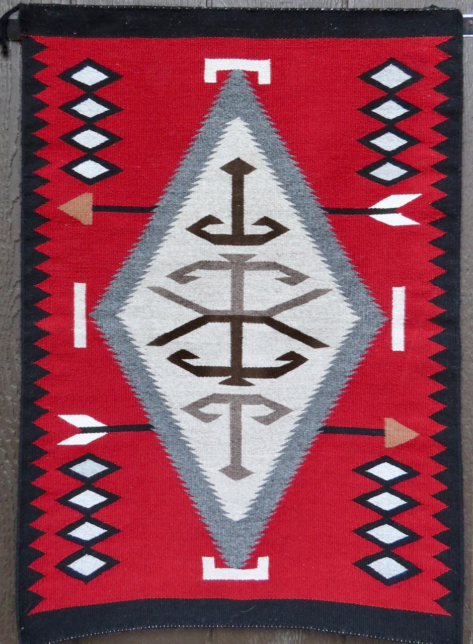 Navajo Weaving - J.B. Moore Crystal Plate Recreation Rug by Sharon Bahe-Weaving-Navajo Weaving-Sorrel Sky Gallery