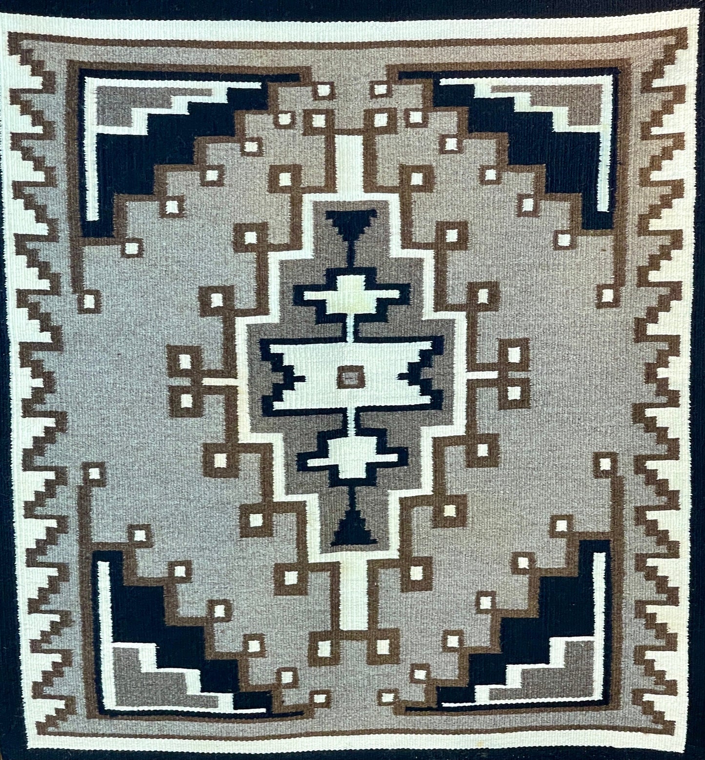 Two Grey Hills Navajo Weaving-Weaving-Navajo Weaving-Sorrel Sky Gallery