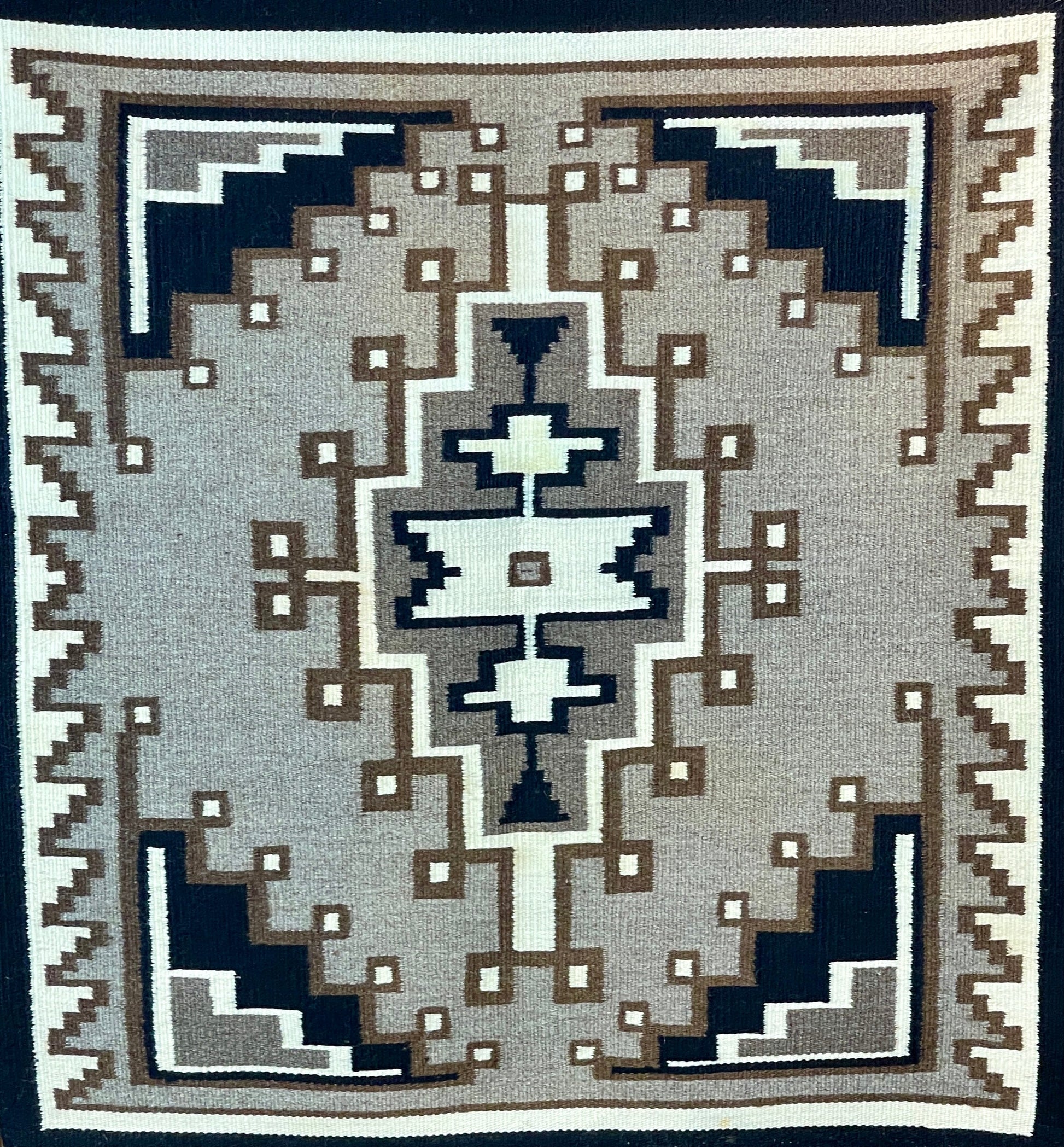 Two Grey Hills Navajo Weaving-Weaving-Navajo Weaving-Sorrel Sky Gallery