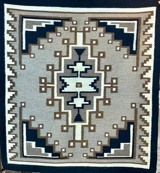 Two Grey Hills Navajo Weaving-Weaving-Navajo Weaving-Sorrel Sky Gallery