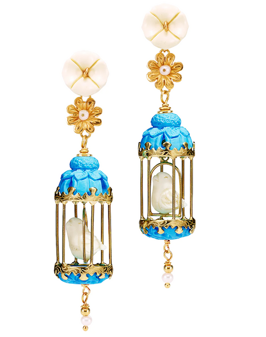 Aviary Turquoise Classic Mini Earrings-Jewelry-Of Rare Origin-Sorrel Sky Gallery