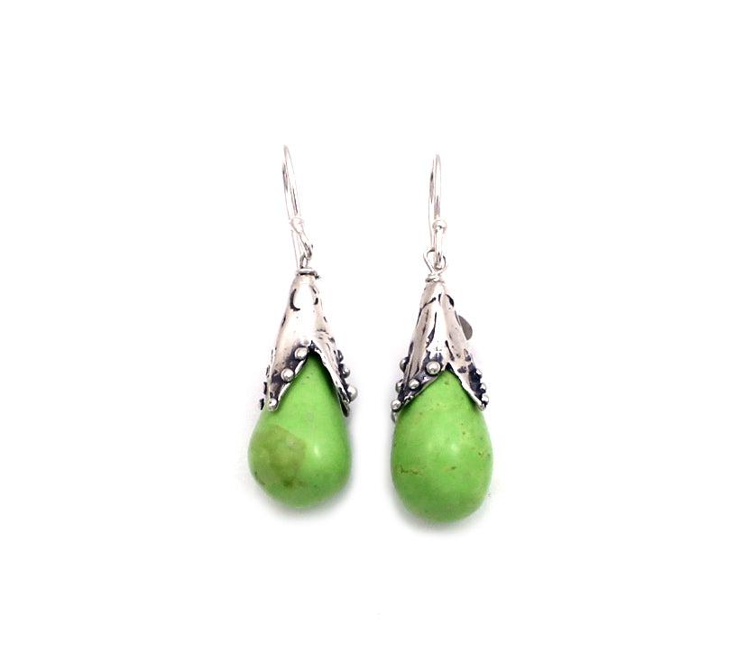 Magnesite Snowdrop Earrings-Jewelry-Pam Springall-Sorrel Sky Gallery