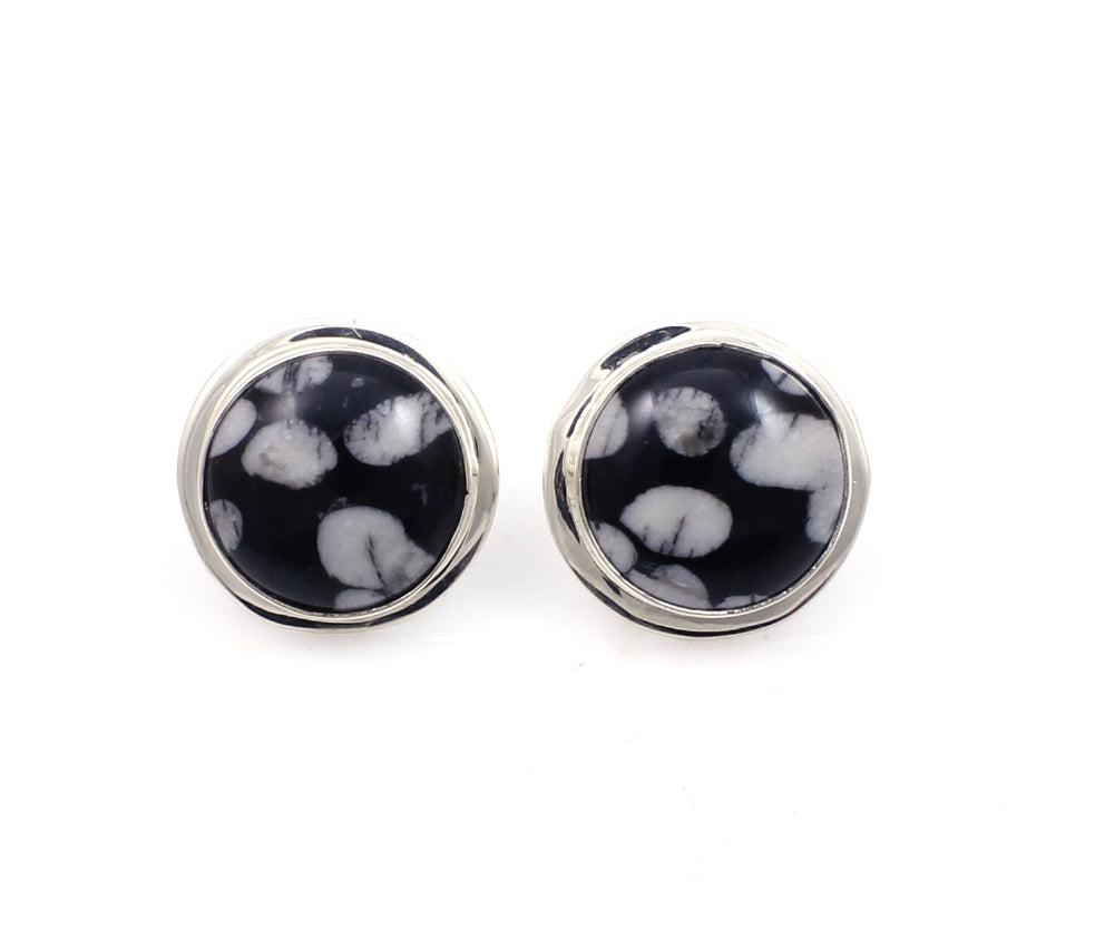 Polka-Dot Jasper Stud Earrings-Jewelry-Pam Springall-Sorrel Sky Gallery