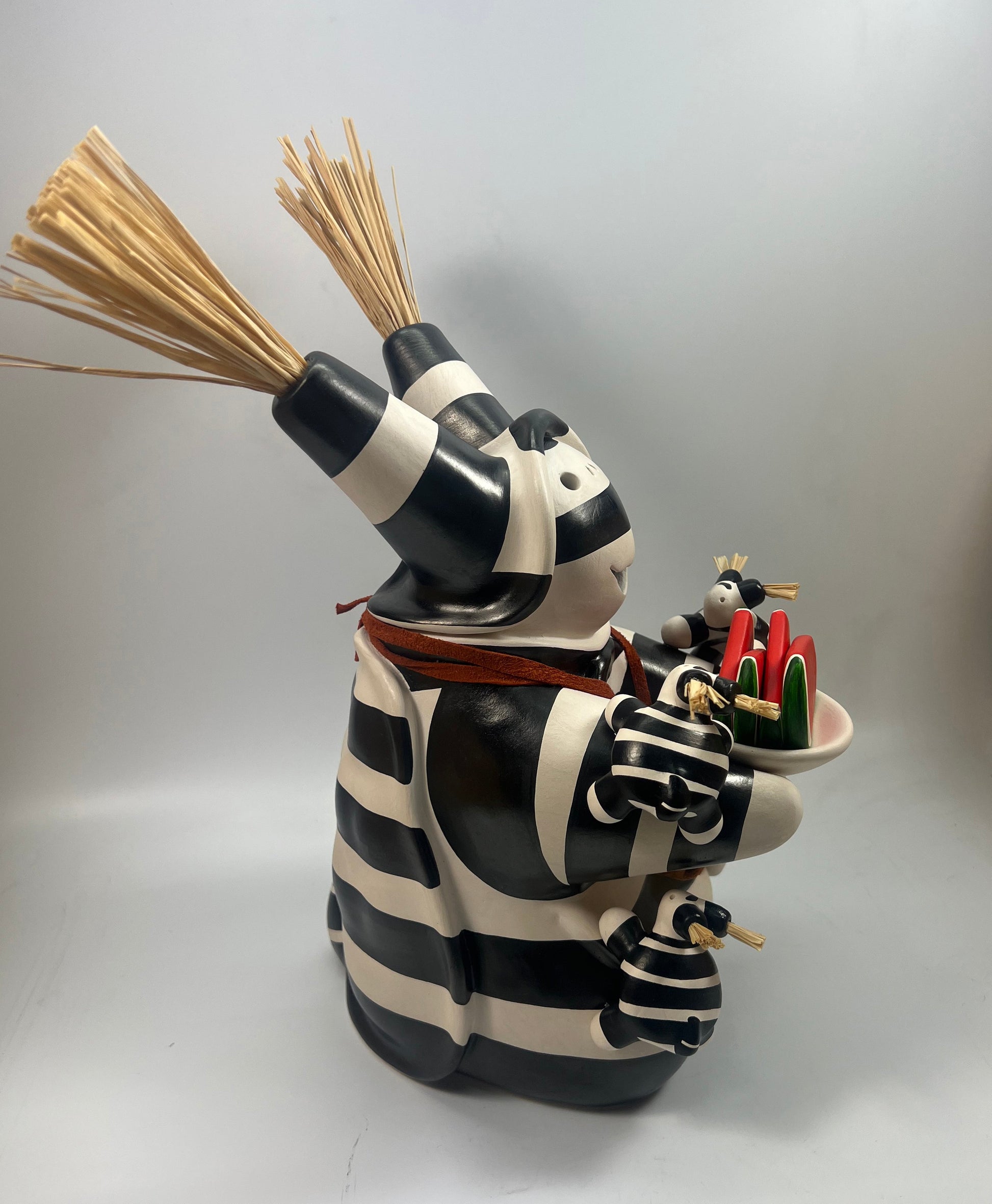 Koshare, Watermelon Storyteller-Sculpture-Randy Chitto-Sorrel Sky Gallery