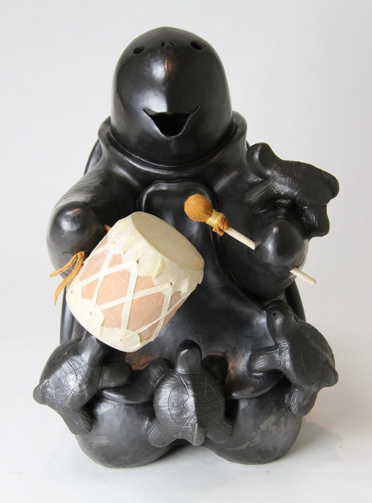 Large Storyteller Drummer-Sculpture-Randy Chitto-Sorrel Sky Gallery