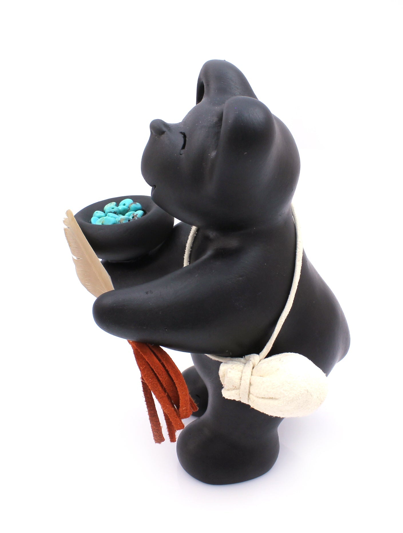 Mini Bear with Offerings-Sculpture-Randy Chitto-Sorrel Sky Gallery