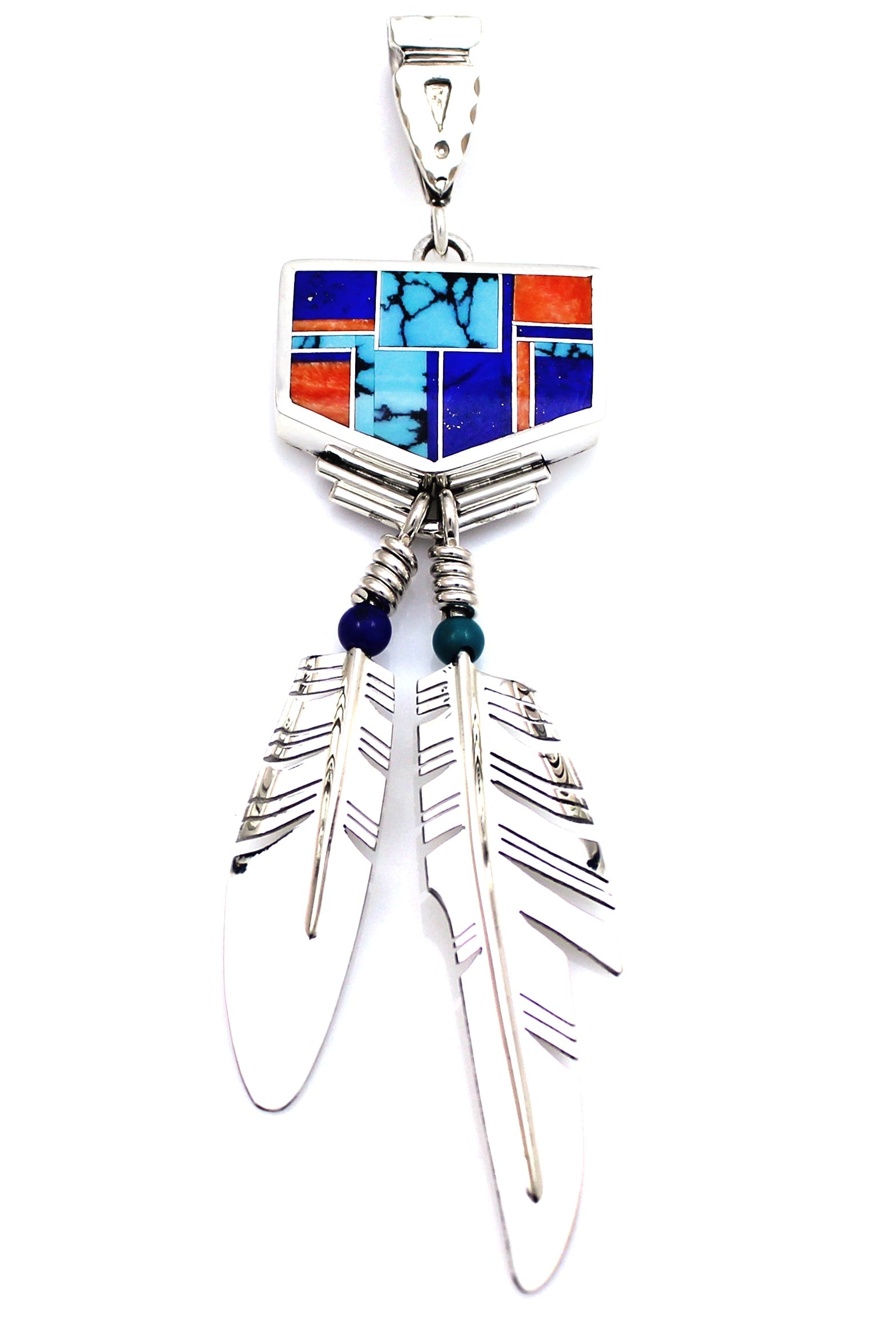 Two Feather Pendant-jewelry-Ray Tracey-Sorrel Sky Gallery