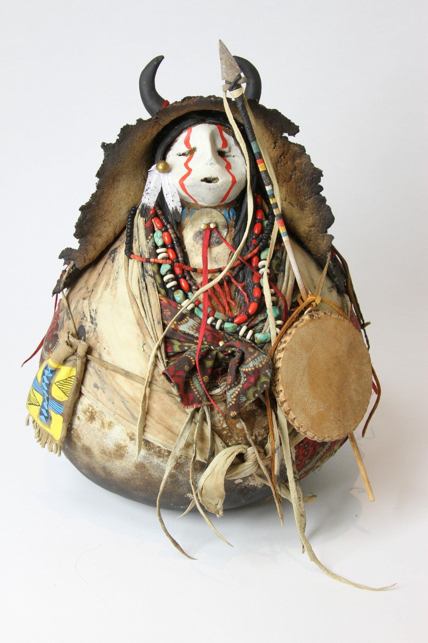 Buffalo Chanter White Face-Gourd-Robert Rivera-Sorrel Sky Gallery