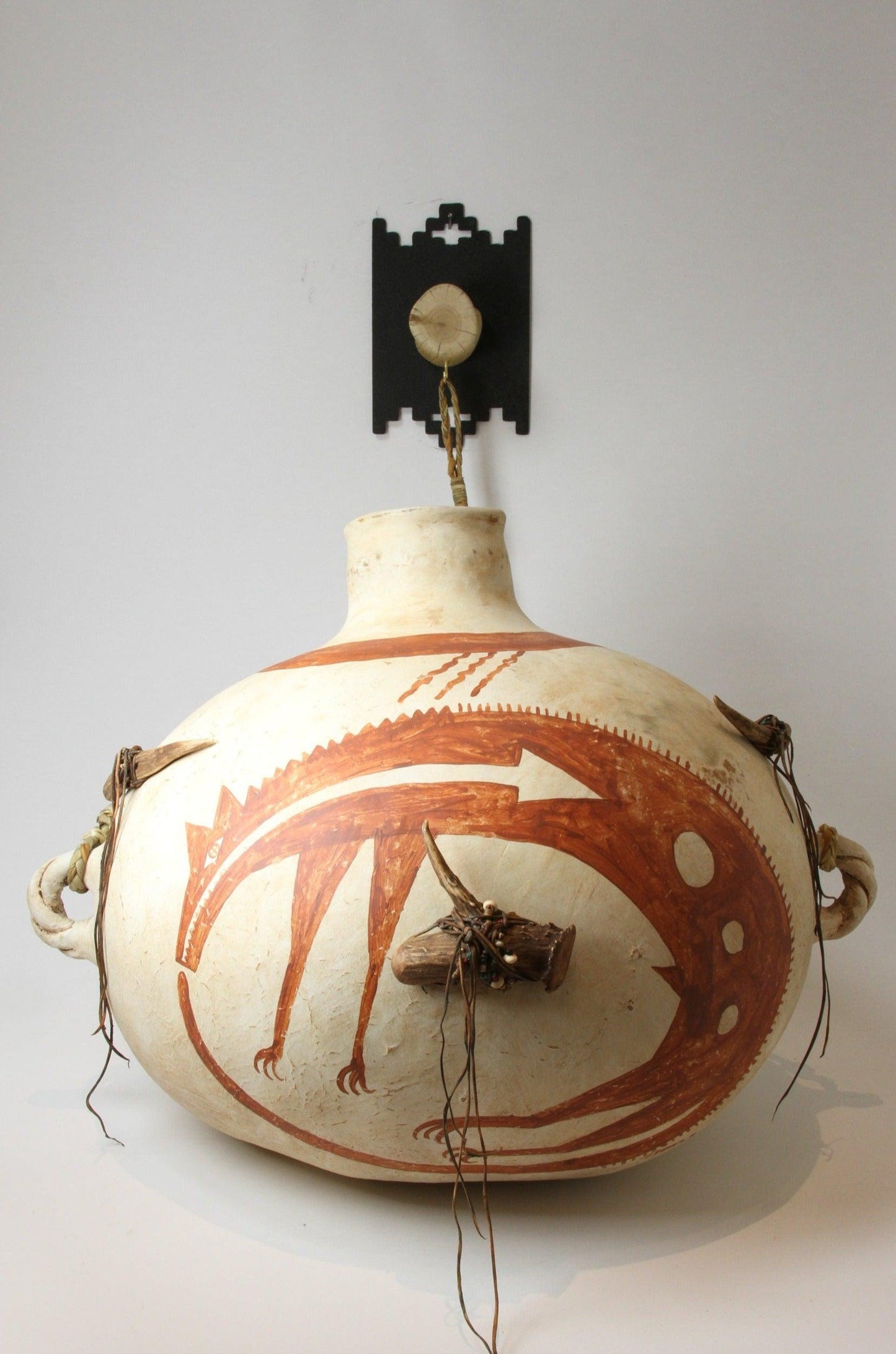 Zuni Wolf Olla-Gourd-Robert Rivera-Sorrel Sky Gallery