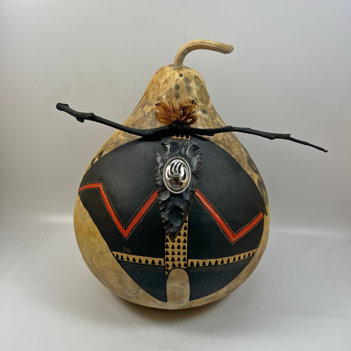 Fetish Bear Gourd Bowl-Jewelry-Robert Rivera-Sorrel Sky Gallery